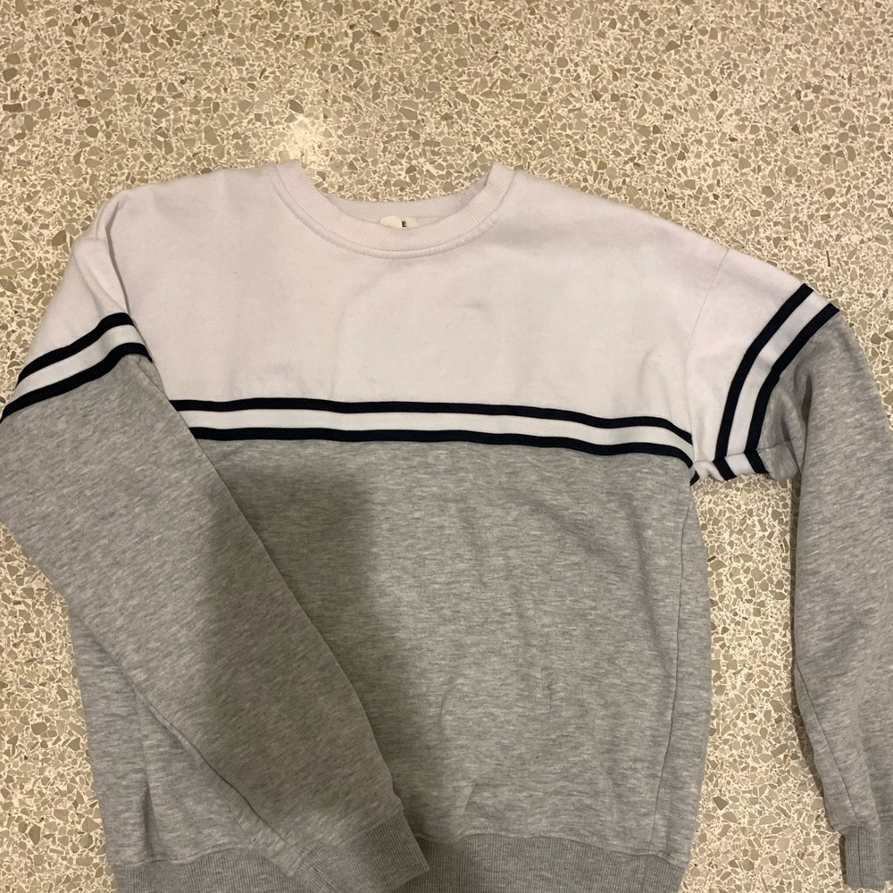 Garage Grey and White Crewneck